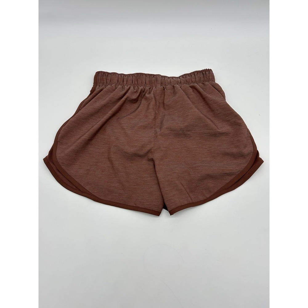 Nike Tempo Shorts Womens XS Brown Lined Dri-Fit Mid Rise Elastic Waist Swoosh - Picture 2 of 5
